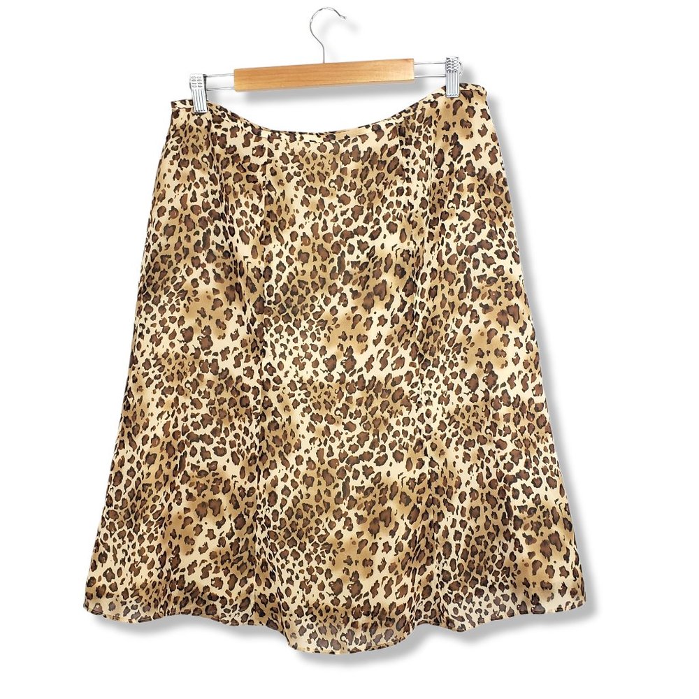 Collections for Le Suit Tan/Cream Cheetah Print Skirt Size 14